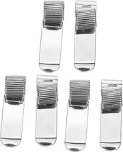 Tofficu 6-Pack Metal Pen Clip Holder for Lanyard Notebook Versatile Clip Buckle for Office