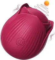 Flower High-Frequency Clitoris Vibrator Sex Toys - Powerful Female Vibrating Clitoral G Spot Vibrator Stimulator, with 10 Tapping Modes for Nipple Teasing Masturbating Women Adult Sex Toy (Red)