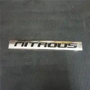 1x Chrome Black NITROUS Metal Badge Decal Emblem Sticker 3D Turbo Sports Vehicle (for: Peugeot)