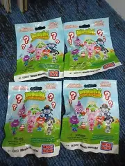 New Moshi Monsters Mega Bloks Mini Figure Mystery Bag Lot of 7 80600