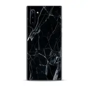 Skins Decal Wrap for Samsung Galaxy Note 10 Black Marble Granite White
