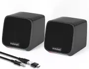 Small Computer Speakers USB Powered 3.5Mm Aux Speaker for Laptop, Tablet (Black)