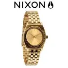 Nixon nix-na399-1520 Small Time Teller Quartz Women Watch Gold Dial From Japan