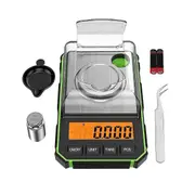 Fine Scale 0.001G, Digital Milligram Scale 50G / 0.001G, Digital Pocket Scale with LCD Display, Lab GreenBlack