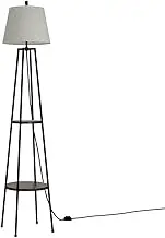 Artiss Floor Lamp, 2-Tier Tripod LED Light Lamps Corner Standing Lights Display Stand Home Decor for Reading Living Room Bedroom, Adjustable Height Bamboo Finished