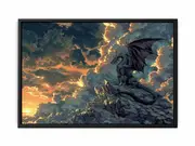 Dragon on Top Framed Print Fine Art Poster Print