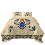 Cool Multi Colored Egyptian Symbols Coverlet