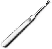Silvery Stainless Steel Dead Skin Fork Cuticle Trimmer Manicure Pedicure Nail Art Tool, Cuticle Pushers Tools and Accessories
