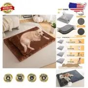 Washable Plush Dog Bed with Egg Crate Foam - Perfect for Dogs Up to 50 lbs