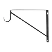 Black Heavy Duty Shelf Bracket and Rod Support