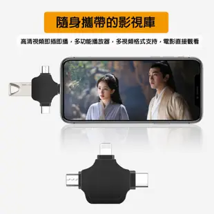 隨身碟轉接頭三合一OTG轉接頭usb3.0手機平板iPad連接U盤相機蘋果安卓type-c華為小米通 (4折)