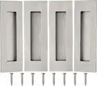 6 Inch Recessed Finger Flush Pulls for Pocket Door Barn Door, Closet Sliding Doo