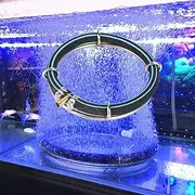 Yutiny Aquarium Air Bubble Diffuser Ring Round Fish Pond Oxygenation Aerator Aquarium Air Stone Disc Fish Tank Bubble Generator Aquarium Bubble Stone (Dia 25cm)