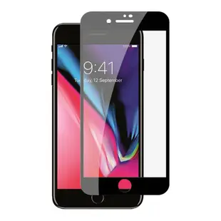 IPhone 7 8 日本玻璃AGC黑邊透明全覆蓋玻璃鋼化膜保護貼(Iphone7保護貼Iphone8保護貼)