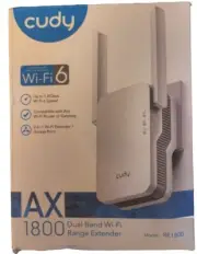 Cudy RE1800 AX1800 Dual Band WiFi Extender Wireless Booster, WiFi 6 Range Extend