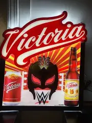 VICTORIA BEER LED BAR SIGN MAN CAVE DECOR WWE REY MYSTERIO JR. WRESTLING