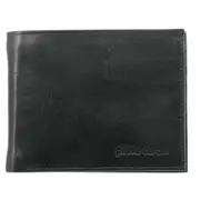 Pierre Cardin Soft Rustic Leather Tri-Fold Men's Wallet - Black