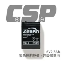 在飛比找樂天市場購物網優惠-NP2.8-6 【CSP進煌】鉛酸電池6V 充電機器 電腦設