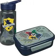 Harry Potter Children's Tableware Gift Set - Set Consisting of Lunch Box and Water Bottle - Ideal for School or Nursery - from 4 Years - Made of Plastic - BPA Free