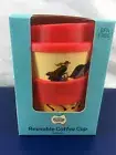 GREAT AUSSIE COIN HUNT *REUSABLE COFFEE CUP MUG-RED. BPA FREE. 340mL.