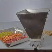 Grain Mill with Metal Handle, Malt Grinder for Grain Brewing