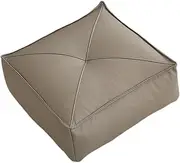Fonowx Patio Cushion Floor Pillow Chair Cushion Artificial Leather Japanese Floor Seating Cushion Tatami Cushions for Home Office, Dark Gray