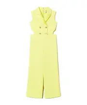 cut-out jumpsuit 16Y Yellow plum color