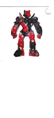 Transformer Pop Fidget Toy 8.5" (Black, Red, White)