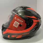 LS2 HELMET CHALLENGER GT CANNON FLUORESCENT ORANGE/GRAY 2XL