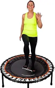 FIT Bounce PRO XL Premium Bungee Rebounder Australia | Half Folding Silent Indoor Mini Trampoline | Adults & Kids | DVDs & Online Workouts | Extra Large Bounce Area | Max 400lbs | Ready Assembled
