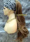 Golden Brown Mix Layered Wavy Ponytail Hair Piece Extension Drawstring #14.24