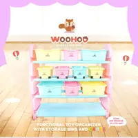 在飛比找蝦皮商城優惠-WOOHOO 兒童玩具收納櫃 具遊戲功能 含大小收納盒 - 