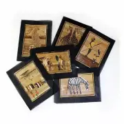 African Banana Leaf Artwork Wall Decor 9 x 12" - Unframed