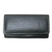 Juliet茱麗葉精品 Louis Vuitton LV M63822 EPI 水波紋皮革四扣鑰匙包.黑 停產現金價$8,200