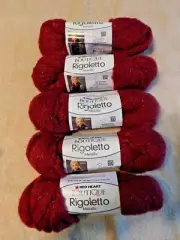 1 SKEIN OF RED HEART BOUTIQUE RIGOLETTO, PRINTS, HOT PINK 9473
