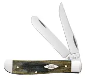 Case xx Knives Mini Trapper Green Black Micarta 23472 Pocket Knife Stainless