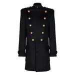 [Balmain] Balmain Detachable-bib Coat 48 IT BLACK