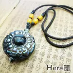 【HERA】波斯瓦納精雕五蝠臨門財咒天眼項鍊(獨一無二)