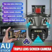 3-Lens 9MP Wifi Security Camera Wireless System Home Night Vision Cam Outdoor