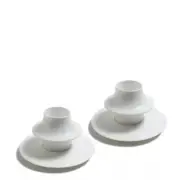 Alessi Supa Mocha Espresso Demitasse Cup Saucer Set Tom Kovac White 2007