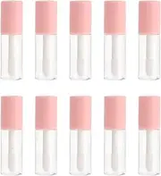 FRCOLOR 10 Pieces 4ml Clear Mini Lip Gloss Tube Refillable Empty Lip Gloss Containers with Boxes for Women DIY Makeup