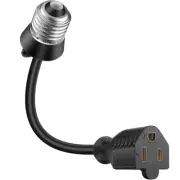 Feekoon 1 Pack 3 Outlet Light Socket Adapter, Convert E26/E27 Bulb Socket to ...