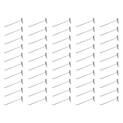 50 Pieces 12 Inch Chrome Metal Wire Gridwall Hooks Grid Panel Display Hanger