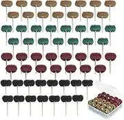 Abrasive Polishing Buffing Wheel Set for Dremel Rotary Tool-1/8(3mm) Shank-60pcs 1"(25mm) Sanding Buffing Wheel -Scouring Pad Grinding Head for Deburring-Rotary Tool Accessories，4 Grits