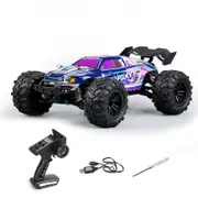 Catzon 1:16 Remote Control Car 2.4GHz High Speed 38KM/H Electric Car 4WD Off Road with LED Headlight-Purple