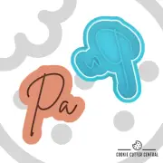 Pa Cookie Cutter and Embosser - 8cm x 6.7cm
