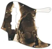 J BASS 5 STRING Graphic Pickguard to fit Fender Bass Guitar Boots and Spurs