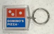 Vintage Domino’s Pizza Acrylic Double Sided 1.5” Square Keychain