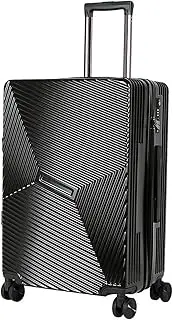 [sdneNest] Suitcase Luggage with Spinner Wheels,Travel Rolling Luggage Aluminum Frame, Lock Spinner Carry On,20""/22""/24""/26"", Yellow (Black 20 in)