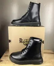 Dr. Martens Crewson Black Leather Lace-up Boots 31222001 Men’s Size 9 New w/ Box